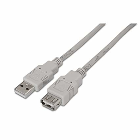 Cable Alargador USB 2-0 Aisens A101-0013- USB Macho - USB Hembra- 1-8m- Beige