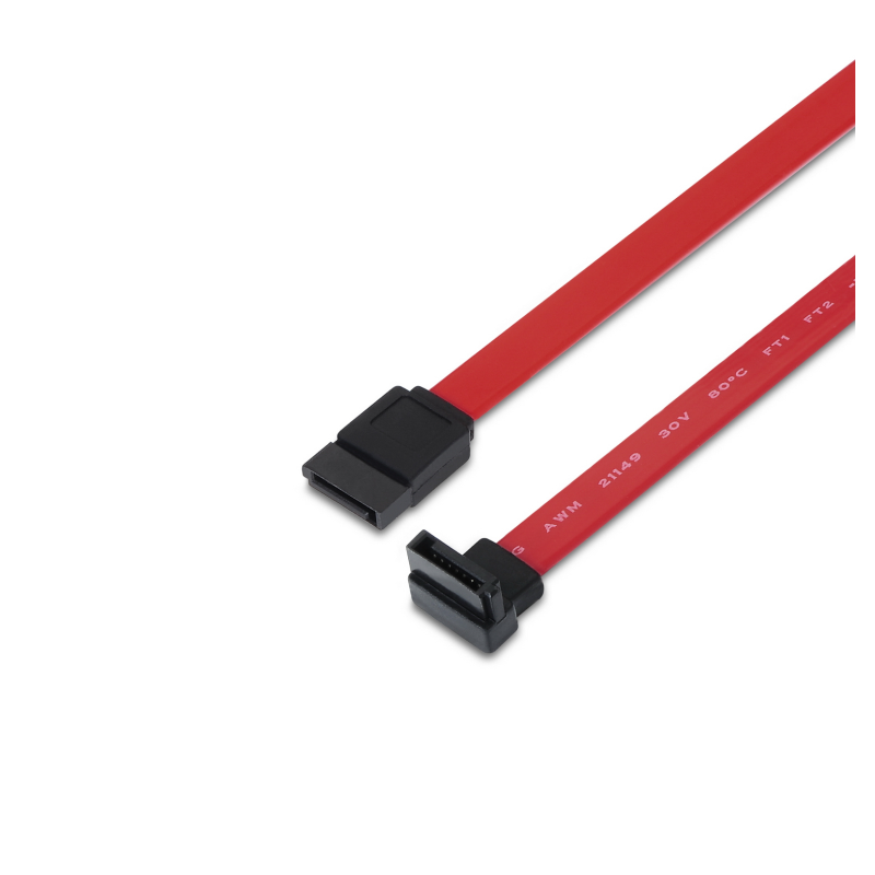 CABLE AISENS SATA III DATOS 6G DATOS ACODADO ROJO 0-5M