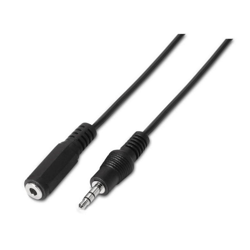 CABLE AUDIO AISENS ESTEREO JACK 3-5 M-JACK 3-5 H NEGRO 1-5M