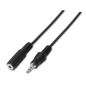 CABLE AUDIO AISENS ESTEREO JACK 3-5 M-JACK 3-5 H NEGRO 1-5M