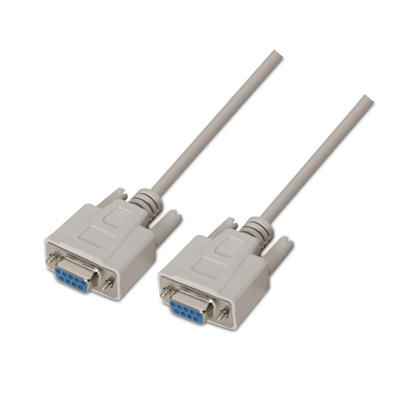 CABLE AISENS SERIE NULL MODEM DB9-H-DB9-H BEIGE 1-8M