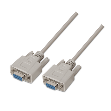 CABLE AISENS SERIE NULL MODEM DB9-H-DB9-H BEIGE 1-8M