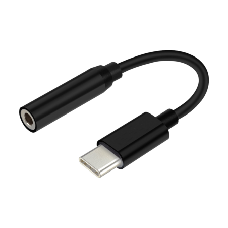 CONVERSOR AISENS USB-C A AUDIO USB-C-M-JACK 3-5-H NEGRO 15CM