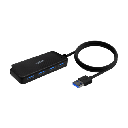 HUB AISENS USB 3-0 TIPO A-M-4XTIPO A-H NEGRO 60CM