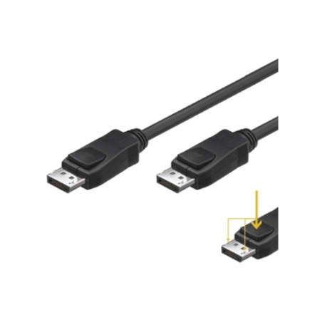 CABLE DISPLAYPORT V1-2 RESOLUCION 4K A 60HZ 2 METROS COBRE