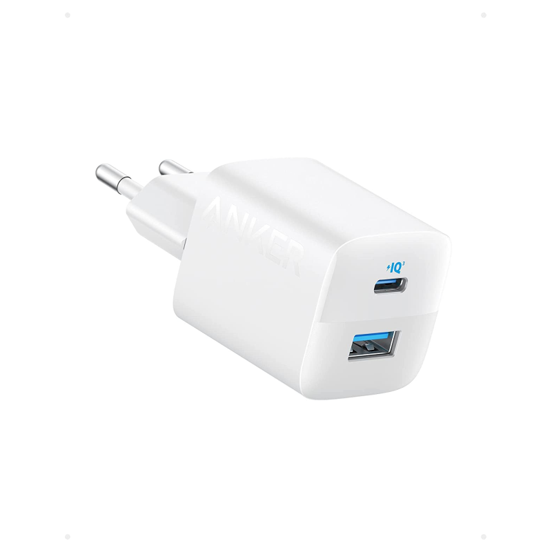 Cargador de Pared Anker 323 Dual Port- 1xUSB-A- 1xUSB Tipo-C- 33W