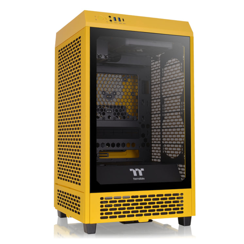 CAJA THERMALTAKE THE TOWER 200 BUMBLEBEE MINI-ITX 2XUSBA 3-2 SIN FUENTE