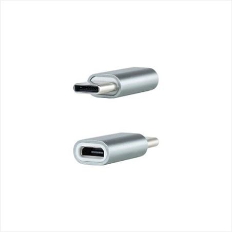 Adaptador Nanocable 10-02-0011- USB Tipo-C Macho - MicroUSB Hembra