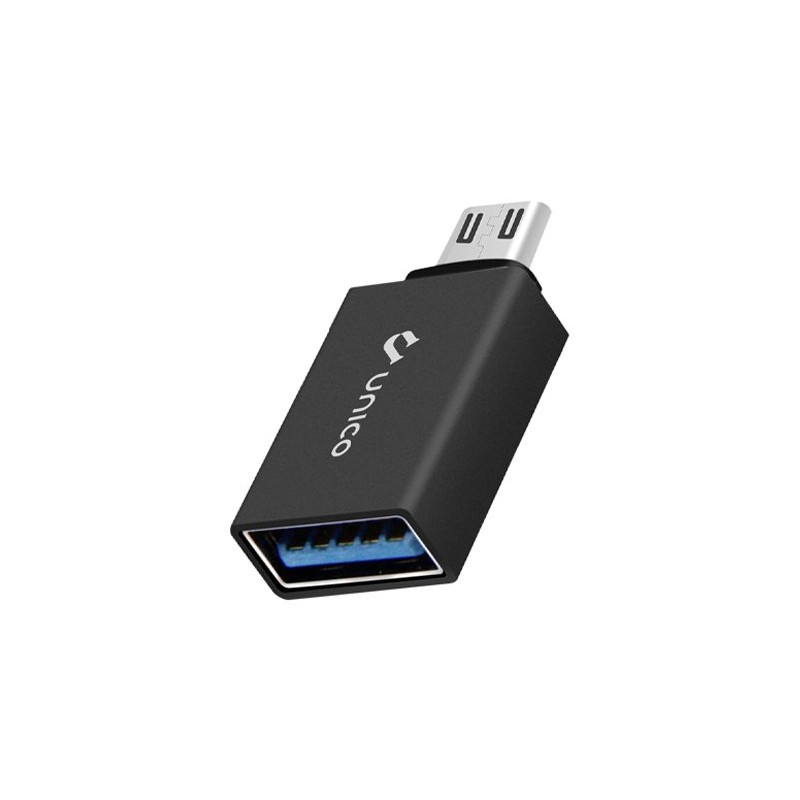 ADAPTADOR UNICO MICRO USB3-0 METÁLICO- NEGRO