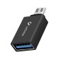 ADAPTADOR UNICO MICRO USB3-0 METÁLICO- NEGRO