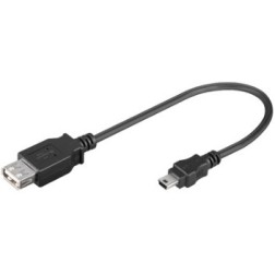 CABLE USB(A) 2-0 A MINI USB(B) 2-0 GOOBAY 0-2M NEGRO