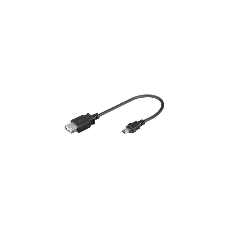 CABLE USB(A) 2-0 A MINI USB(B) 2-0 GOOBAY 0-2M NEGRO