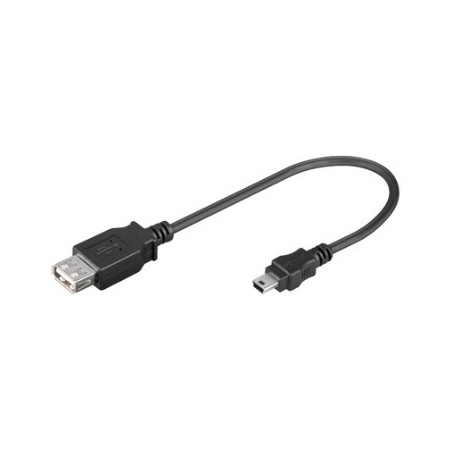 CABLE USB(A) 2-0 A MINI USB(B) 2-0 GOOBAY 0-2M NEGRO