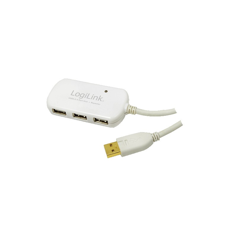 HUB 4 PUERTOS USB 2-0 LOGILINK UA0108 12METROS