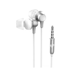 AURICULARES CON CABLE METALLIZED SILVER