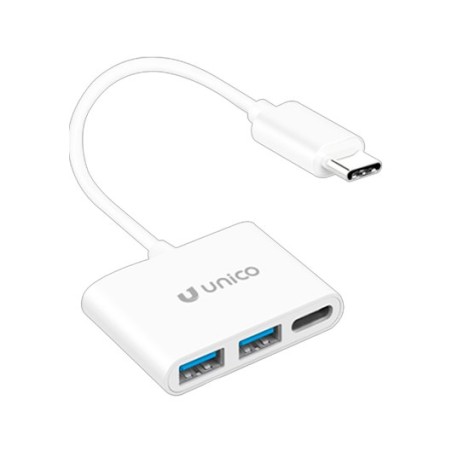 ADAPTADOR UNICO TIPO(C) A 2 USB(A) Y USB TIPO(C)