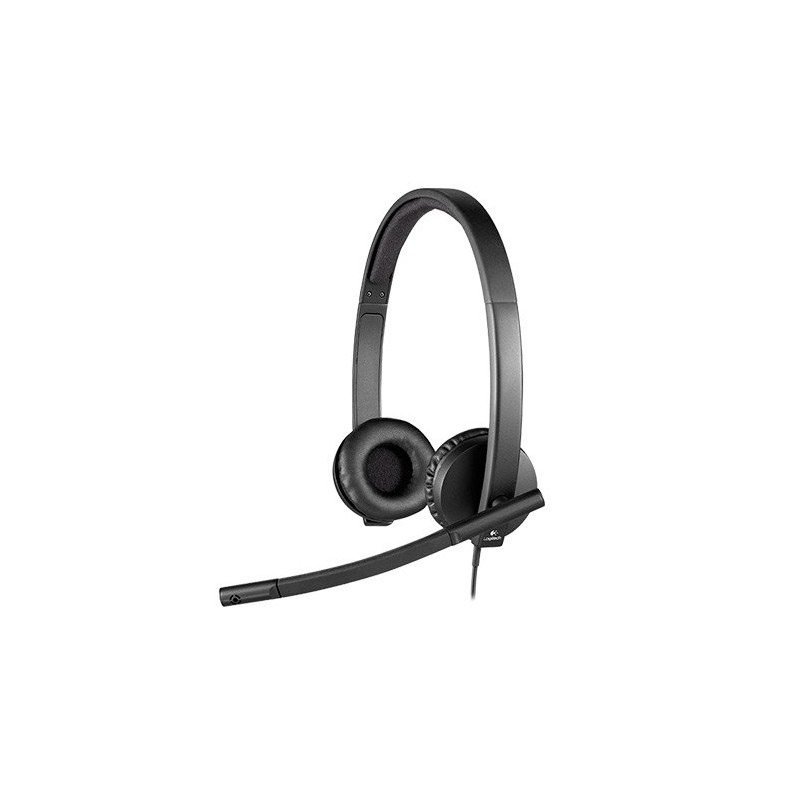 Auriculares Logitech H570E- con Micrófono- USB- Negros