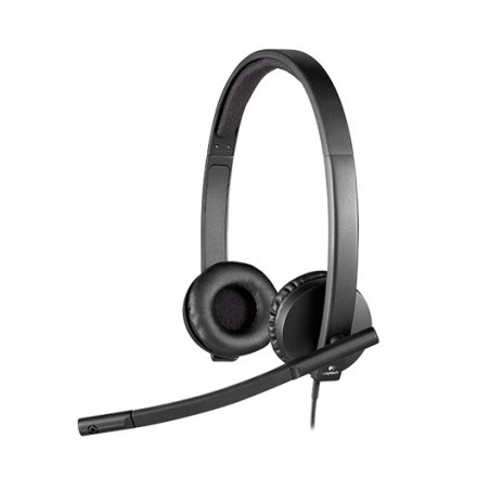 Auriculares Logitech H570E- con Micrófono- USB- Negros