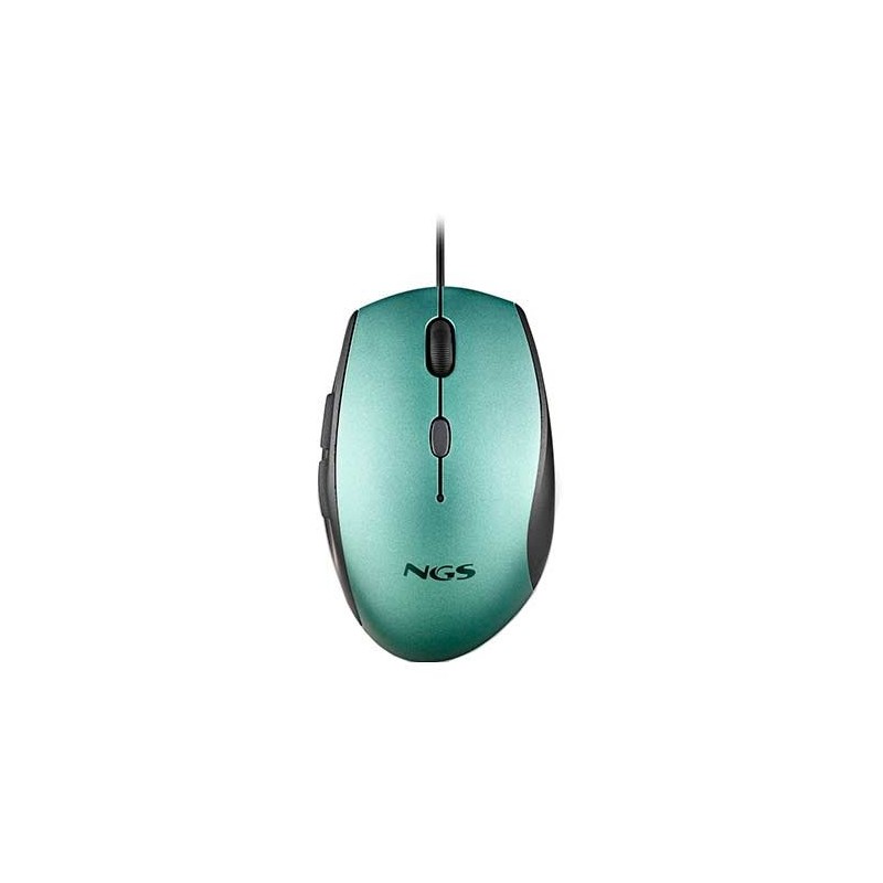 Ratón Ergonómico NGS Moth Ice- Hasta 1600 DPI- Verde Hielo