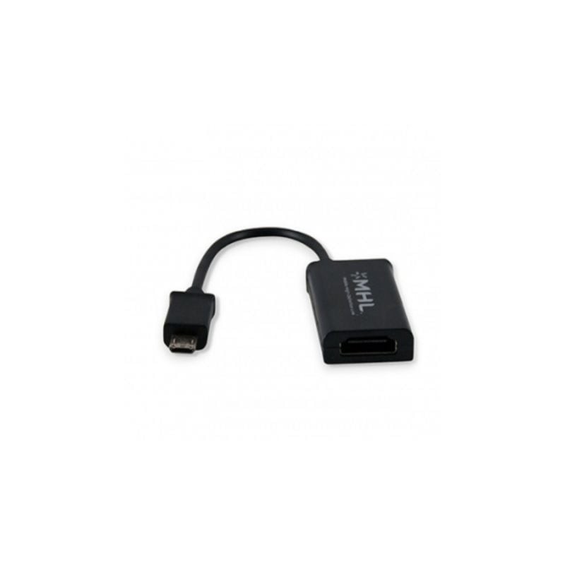 Cable MHL 11 Pines 3GO CMHL11 HDMI Macho - MicroUSB Macho- Negro