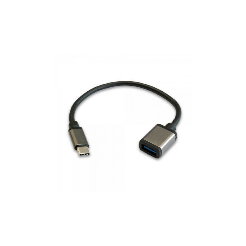 Cable USB 2-0 3GO C136- USB Tipo-C Macho - USB Hembra- 20cm- Negro