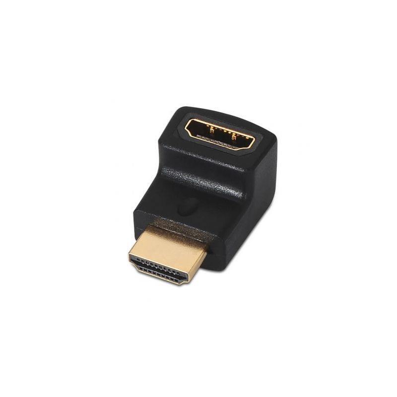 ADAPTADOR ACODADO HDMI(A)H A HDMI(A)M AISENS NEGRO