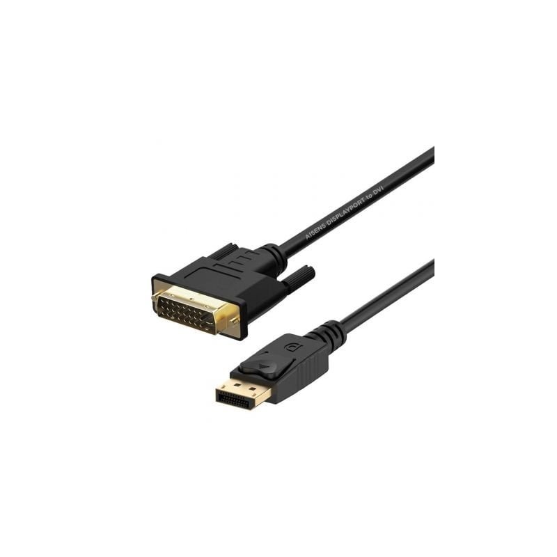 Cable Conversor Aisens A125-0366- DisplayPort Macho - DVI Macho- 2m- Negro