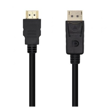 Cable Conversor Aisens A125-0459- DisplayPort Macho - HDMI Macho- Hasta 5W- 2300Mbps -1m- Negro