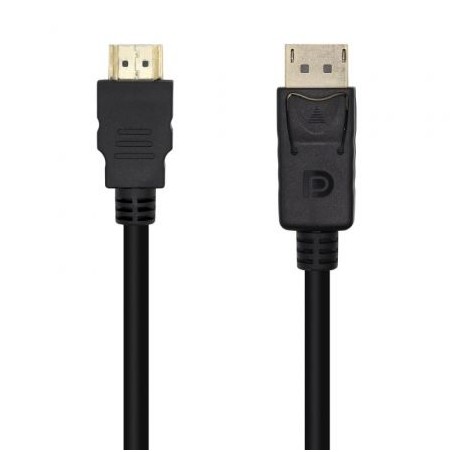 Cable Conversor Aisens A125-0461- DisplayPort Macho - HDMI Macho- Hasta 5W- 2300Mbps- 5m- Negro