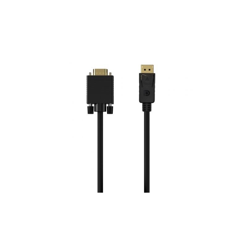 Cable Conversor Aisens A125-0552- DisplayPort Macho - VGA Macho- Hasta 5W- 2300Mbps- 1m- Negro