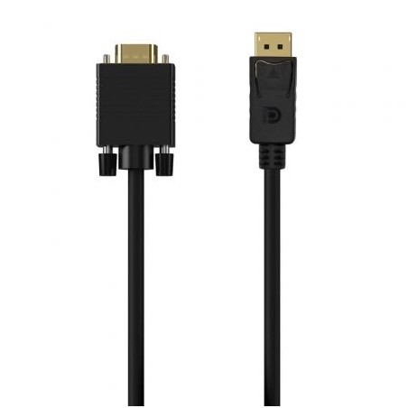 Cable Conversor Aisens A125-0552- DisplayPort Macho - VGA Macho- Hasta 5W- 2300Mbps- 1m- Negro