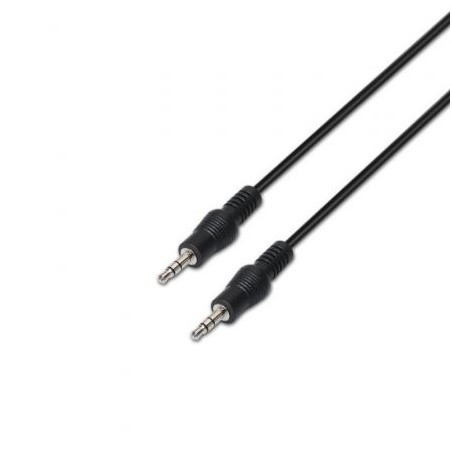 Cable Estéreo Aisens A128-0144- Jack 3-5 Macho - Jack 3-5 Macho- Hasta 0-1W- 10m- Negro