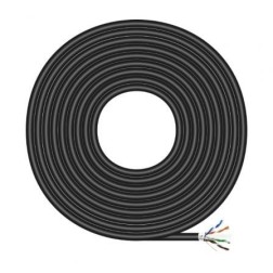 Bobina de Cable RJ45 para Exteriores FTP AWG24 Aisens A135-0674 Cat-6- 305m- Impermeable- Negro