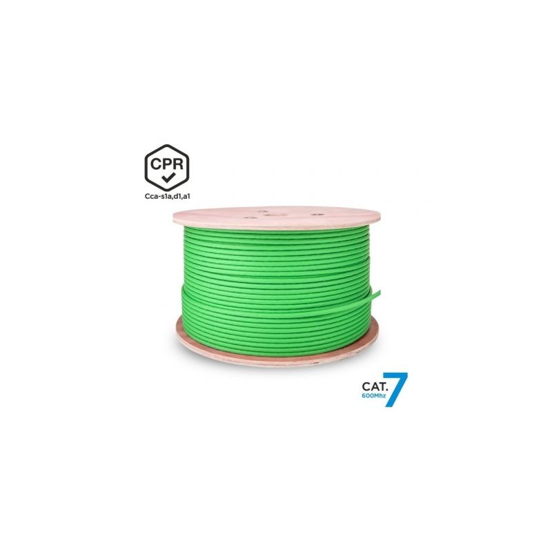 Bobina de Cable RJ45 SFTP AWG23 LSZH CPR Cca Aisens A146-0667 Cat-7- 305m- Verde