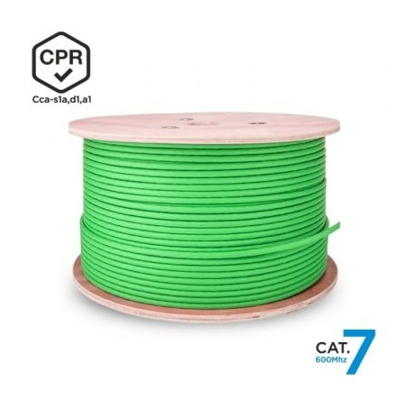 Bobina de Cable RJ45 SFTP AWG23 LSZH CPR Cca Aisens A146-0667 Cat-7- 305m- Verde