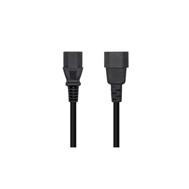 Cable Alimentación Aisens A132-0532- IEC C13 Hembra - IEC C14 Macho- 10m- Negro