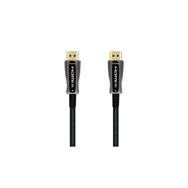 Cable HDMI 2-1 AOC 8K Aisens A153-0522- HDMI Macho - HDMI Macho- 60m- Negro