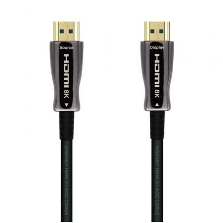 Cable HDMI 2-1 AOC 8K Aisens A153-0522- HDMI Macho - HDMI Macho- 60m- Negro