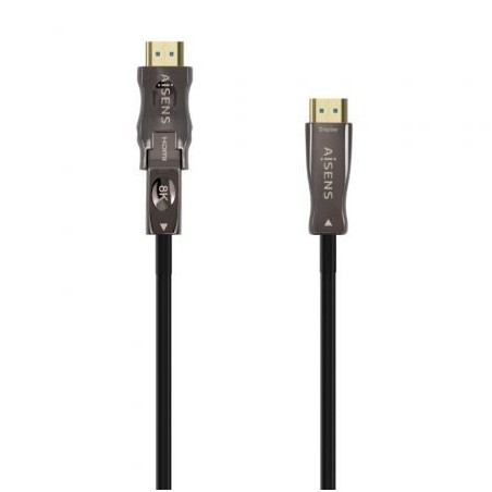 Cable HDMI 2-1 AOC 8K Desmontable Aisens A153-0647- HDMI Macho - D Macho - HDMI Macho- 40m- Negro