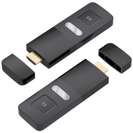 Adaptador de vídeo inalámbrico HDMI a HDMI Aisens ASWL-H2K30M001-BK