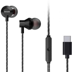 Auriculares Intrauditivos Aiwa ESTM-50USB-C-BK- con Micrófono- USB Tipo-C- Negros