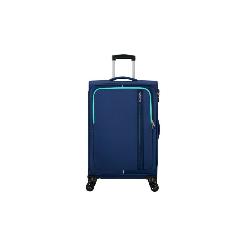 Maleta de Cabina American Tourister Sea Seeker Spinner 68cm- 68x43x25cm- 4 Ruedas- Marino Combate