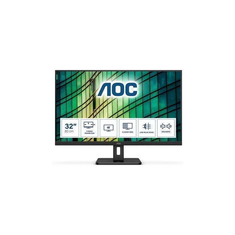 Monitor Profesional AOC U32E2N 31-5"- 4K- Multimedia- Negro