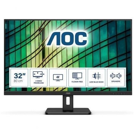 Monitor Profesional AOC U32E2N 31-5"- 4K- Multimedia- Negro