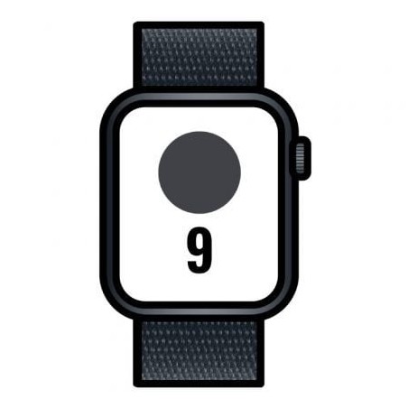 Apple Watch Series 9- GPS- 41mm- Caja de Aluminio Medianoche- Correa Deportiva Loop Medianoche