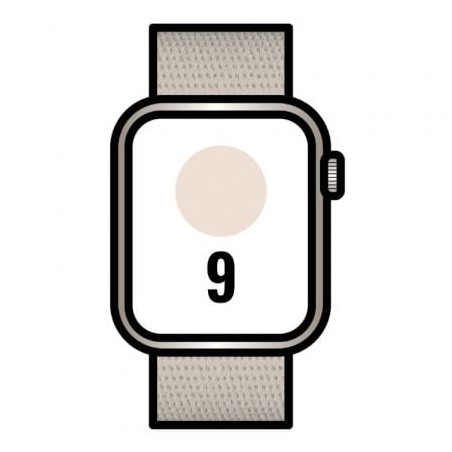 Apple Watch Series 9- GPS- Cellular- 41mm- Caja de Aluminio Blanco Estrella- Correa Deportiva Loop Blanco Estrella