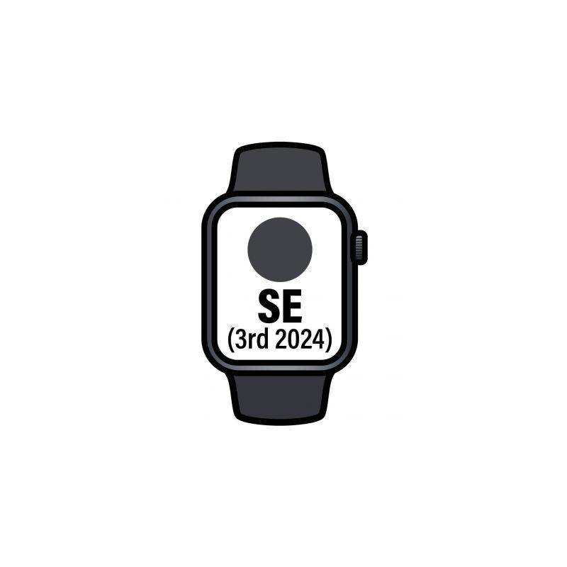 Apple Watch SE 3rd V2- GPS- Cellular- 40mm- Caja de Aluminio Medianoche- Correa Deportiva Medianoche S-M