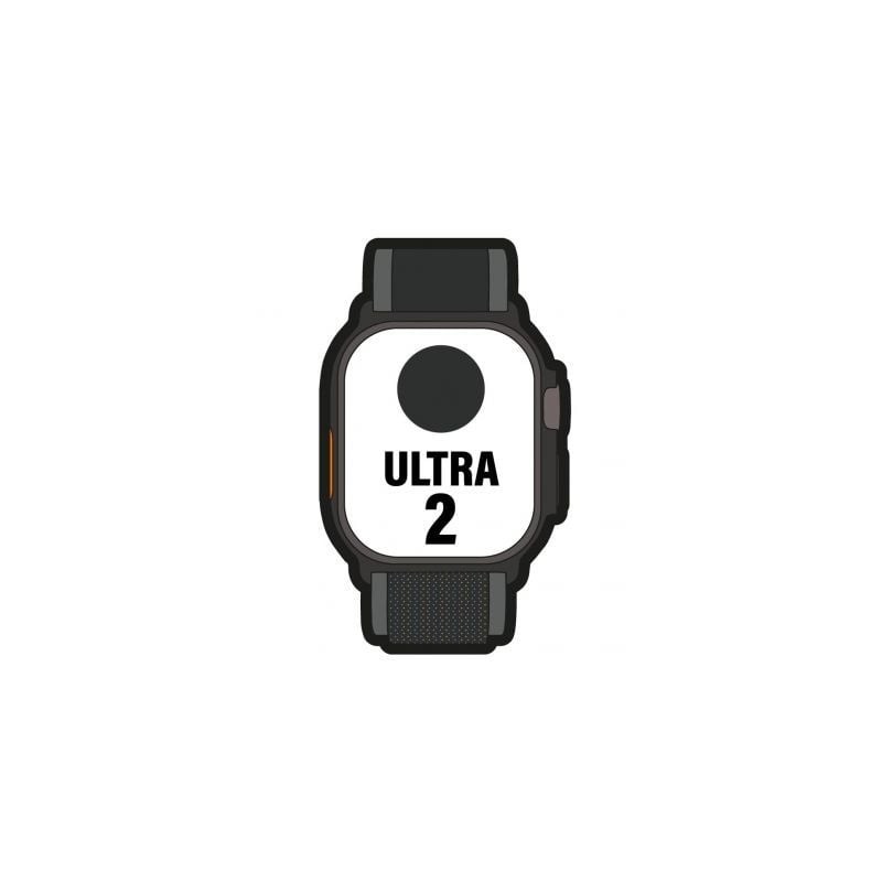 Apple Watch Ultra 2- GPS- Cellular- 49mm- Caja de Titanio Negro - Correa Loop Trail Negro S-M