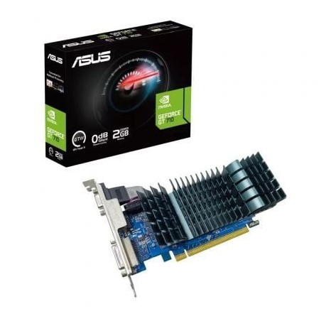 Tarjeta Gráfica Asus GeForce GT 710 EVO- 2GB DDR3- Compatible con Perfil Bajo