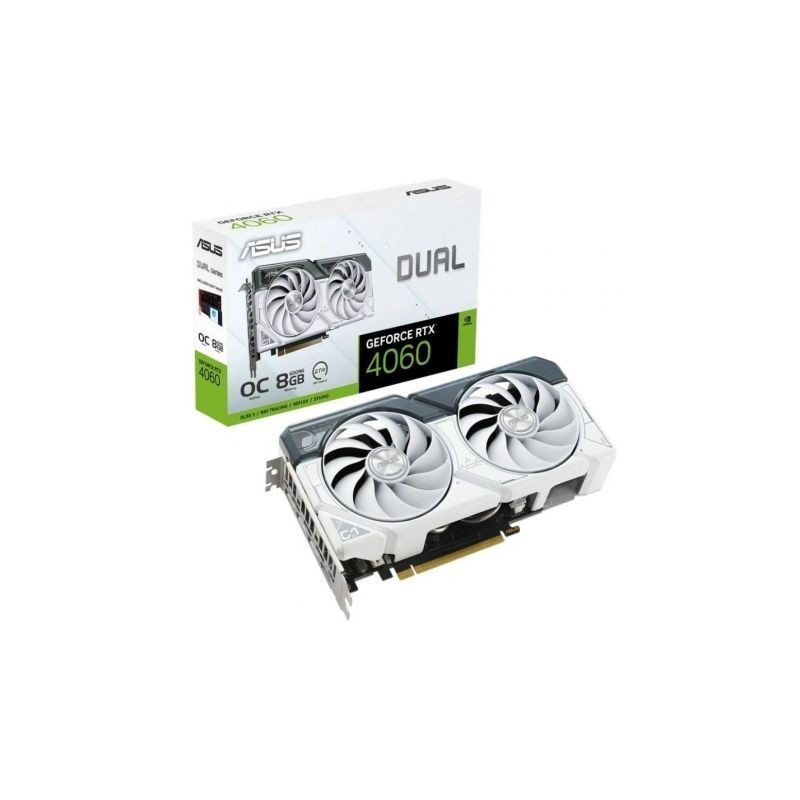 Tarjeta Gráfica Asus Dual GeForce RTX 4060 OC White Edition- 8GB GDDR6